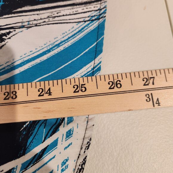 Chico's Wrinkle Resistant Multicolor Abstract Button Up Blouse Size 3 (XL 16) - Picture 9 of 9